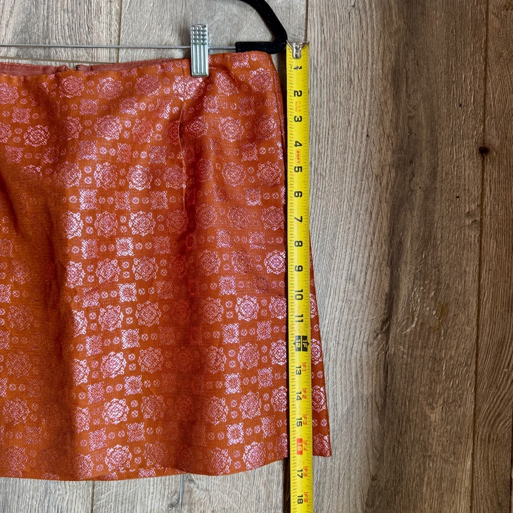 J. Crew Red/Orange Patterned Mini Skirt - Picture 8 of 8